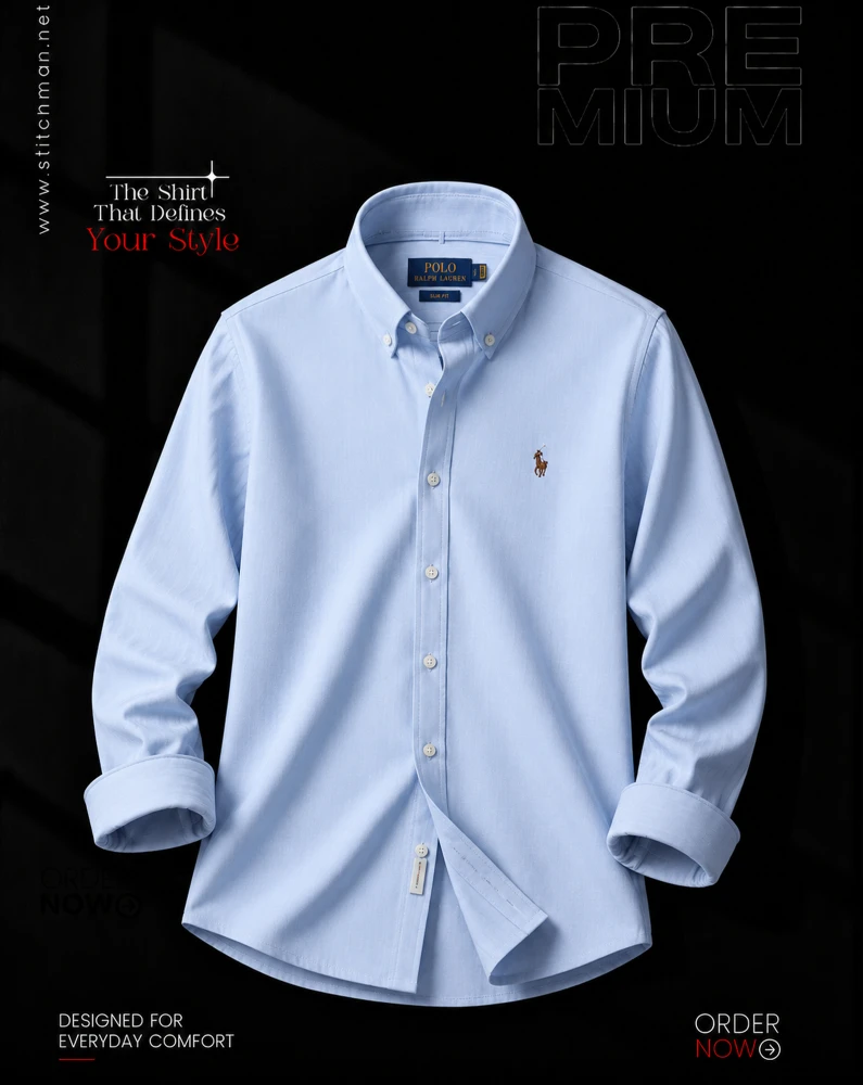 Premium Slim Fit Light Blue Shirt