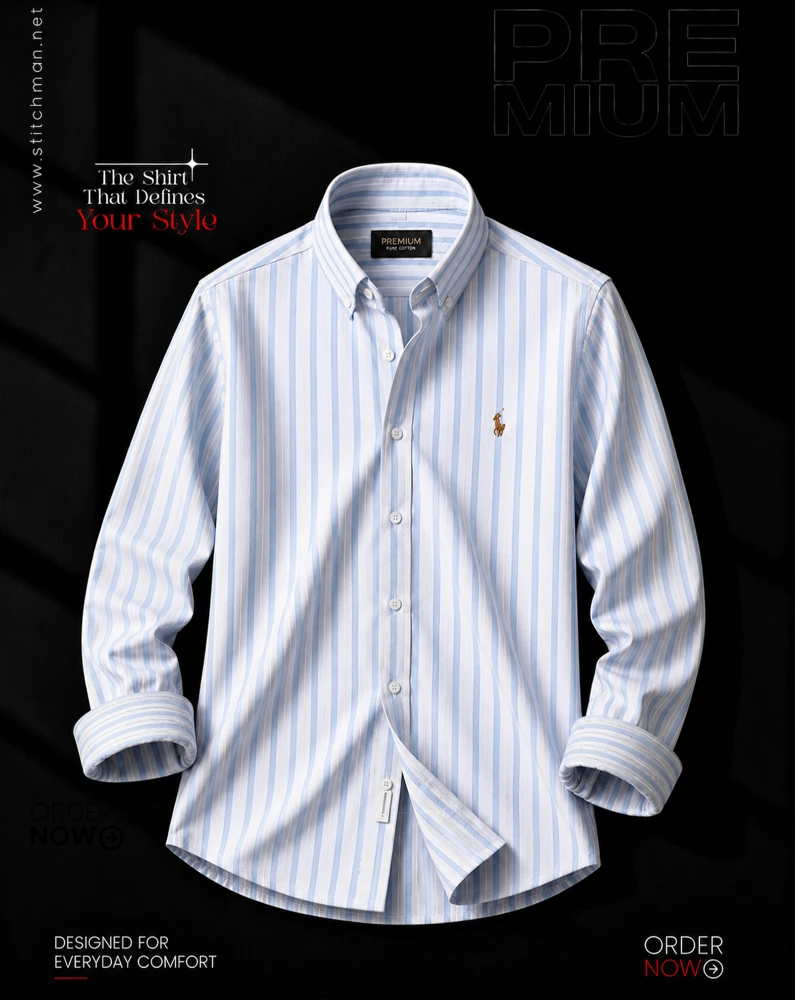 Men’s full sleeve pinstripe premium shirt – ST250718