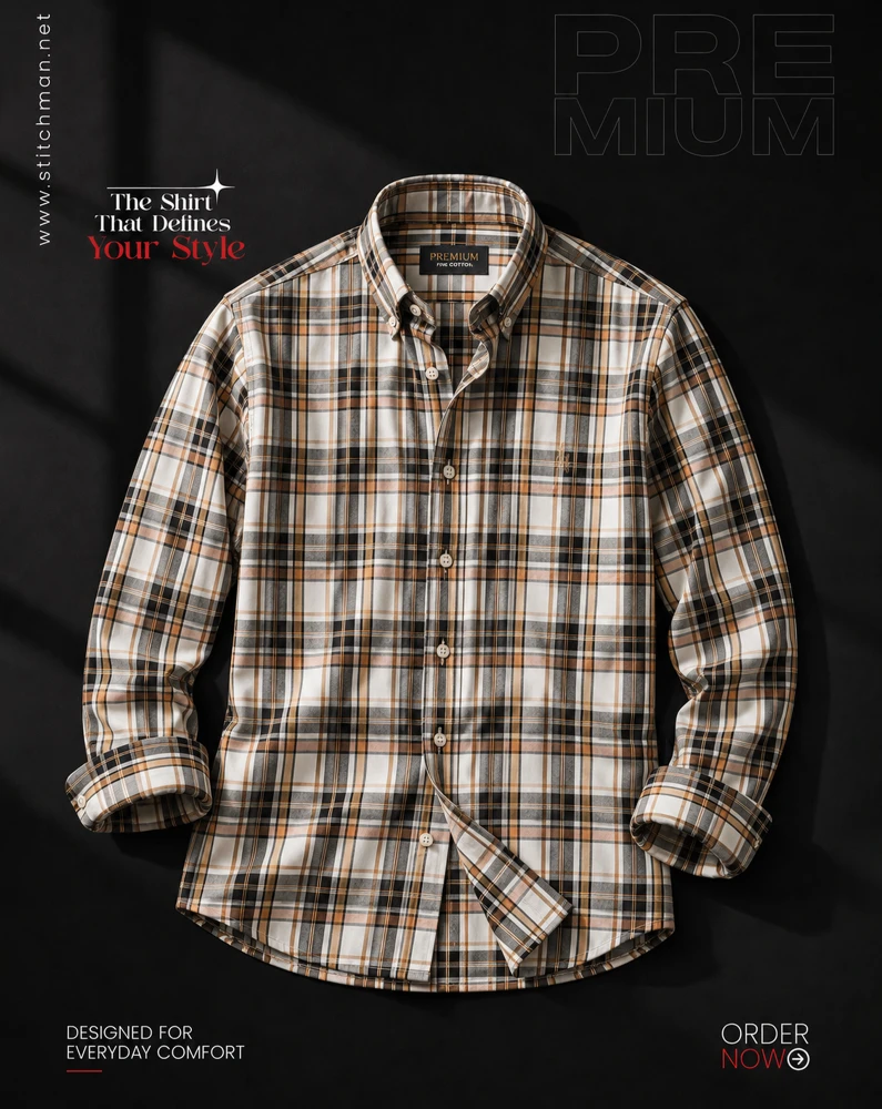 The Viceroy Multi-Tonal Plaid Check Cotton Shirt CHK260201