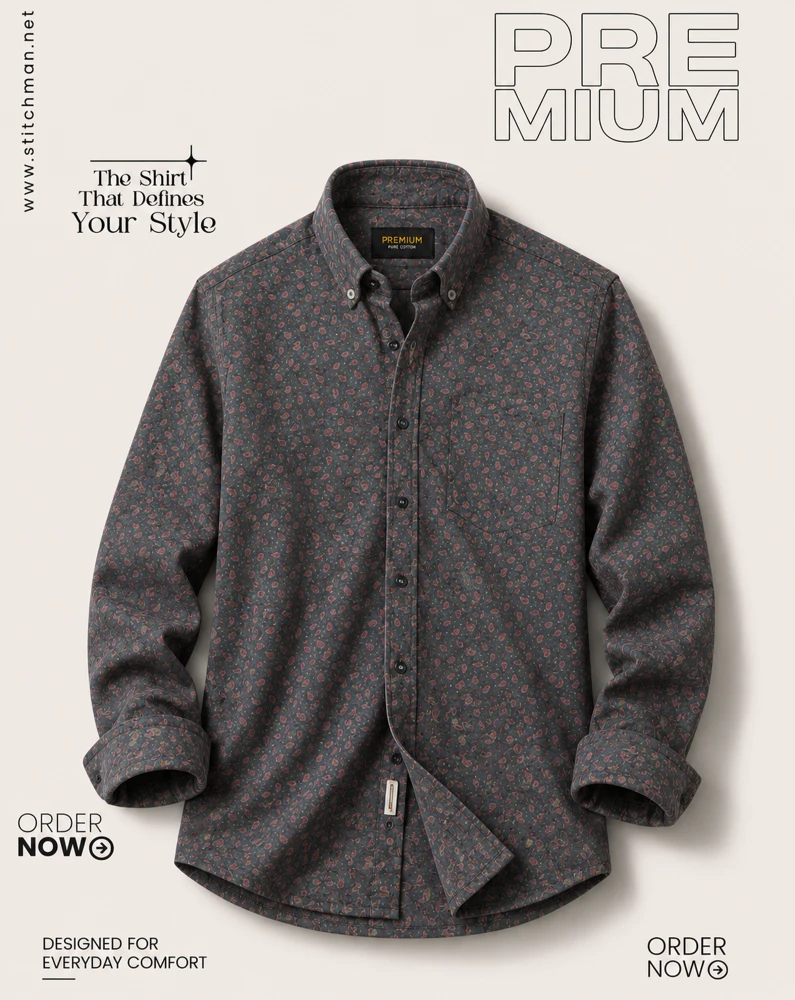 Premium Paisley Pattern Casual Shirt - PR260206