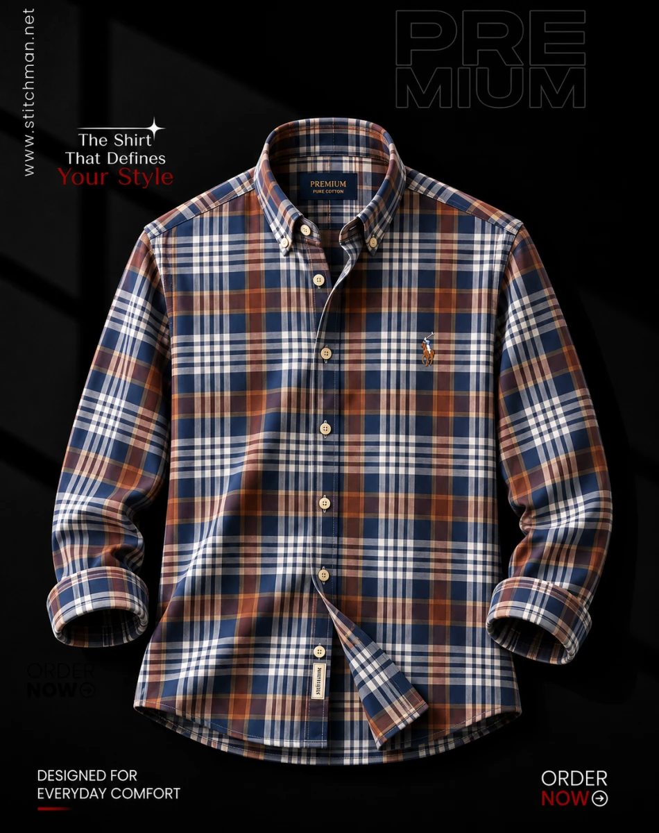 The Horizon Multi-Plaid Essential Cotton Shirt CHK260208