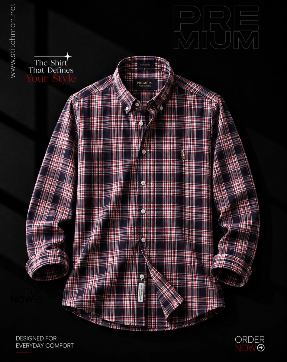 The Signature Apex Plaid Cotton Check Shirt CHK260207