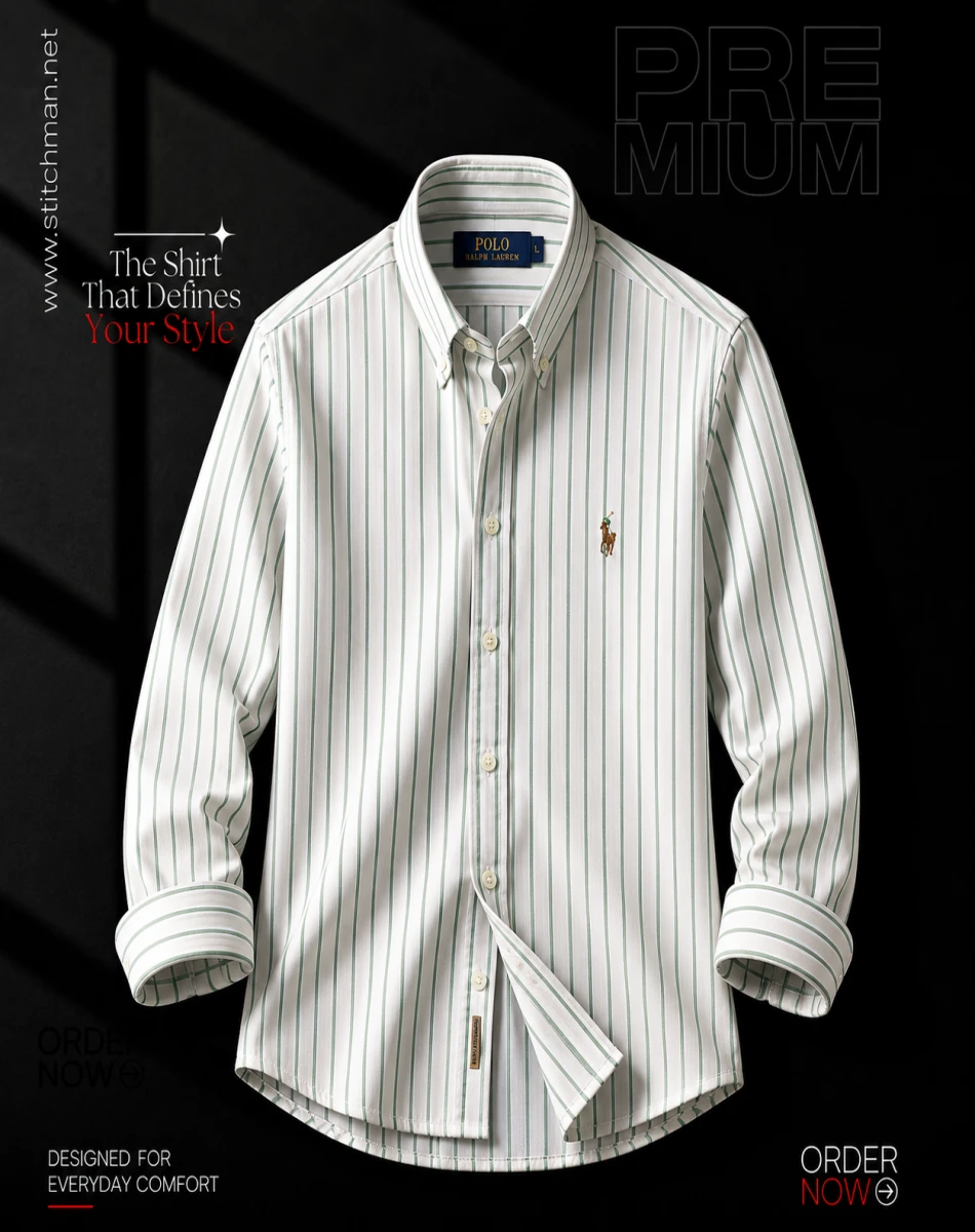 Premium Cotton Classic Fromal Striped Shirt – ST260201