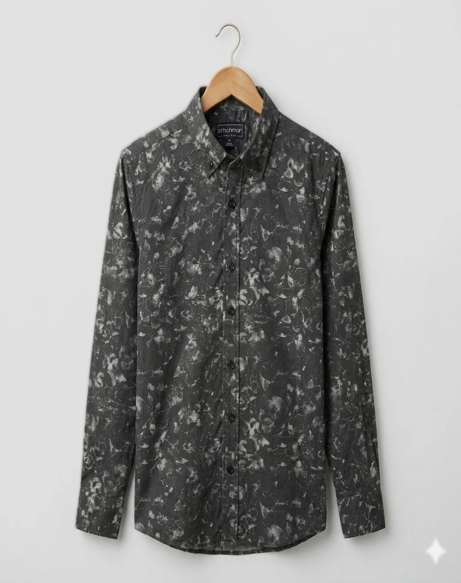 Exclusive Charcoal Base Print Casual Shirt -PR260201