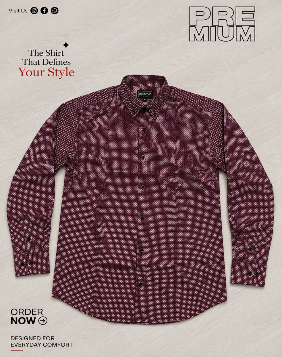 Maron Printed Shirts - PR260208