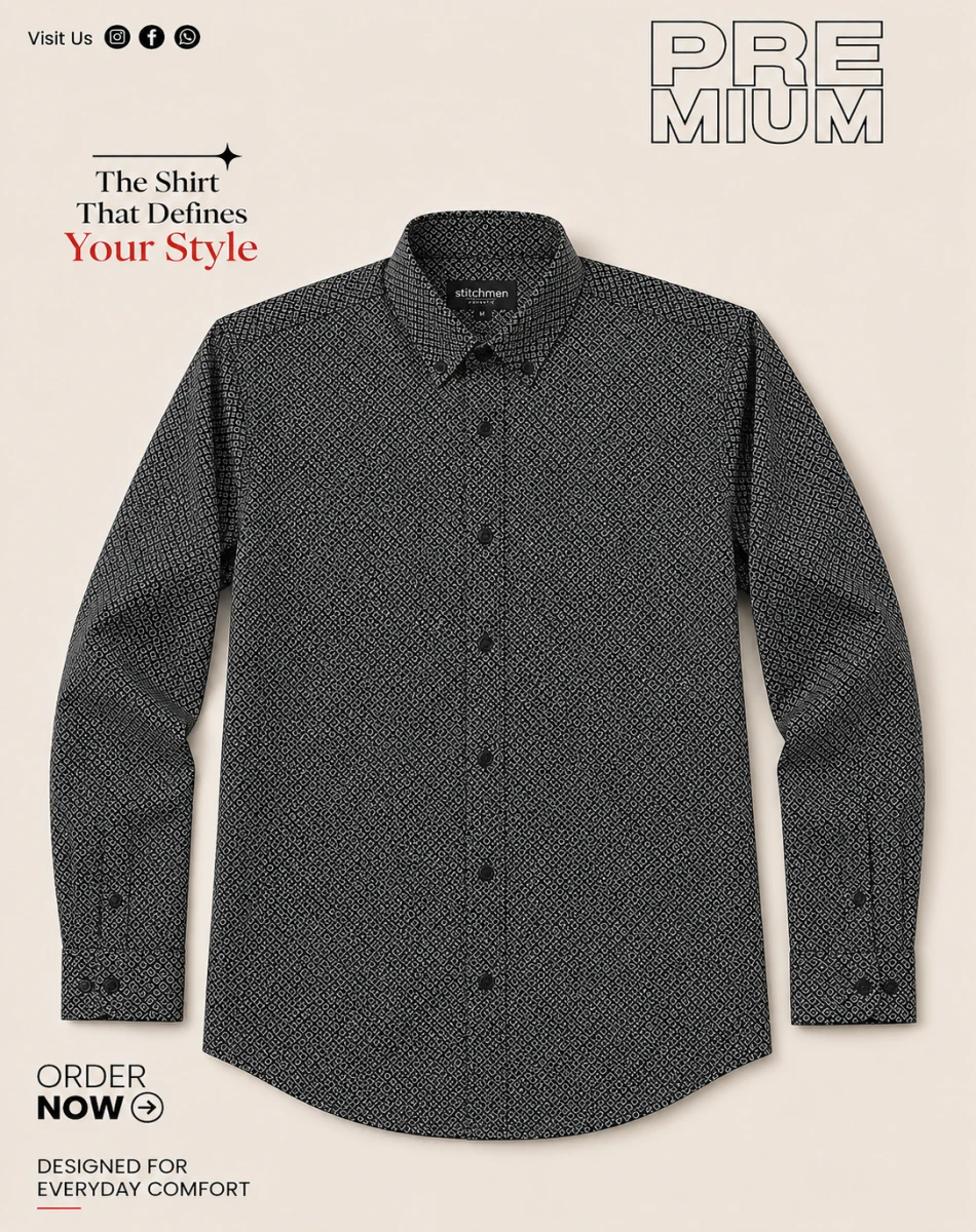 Grey Printed shirt - PR260207