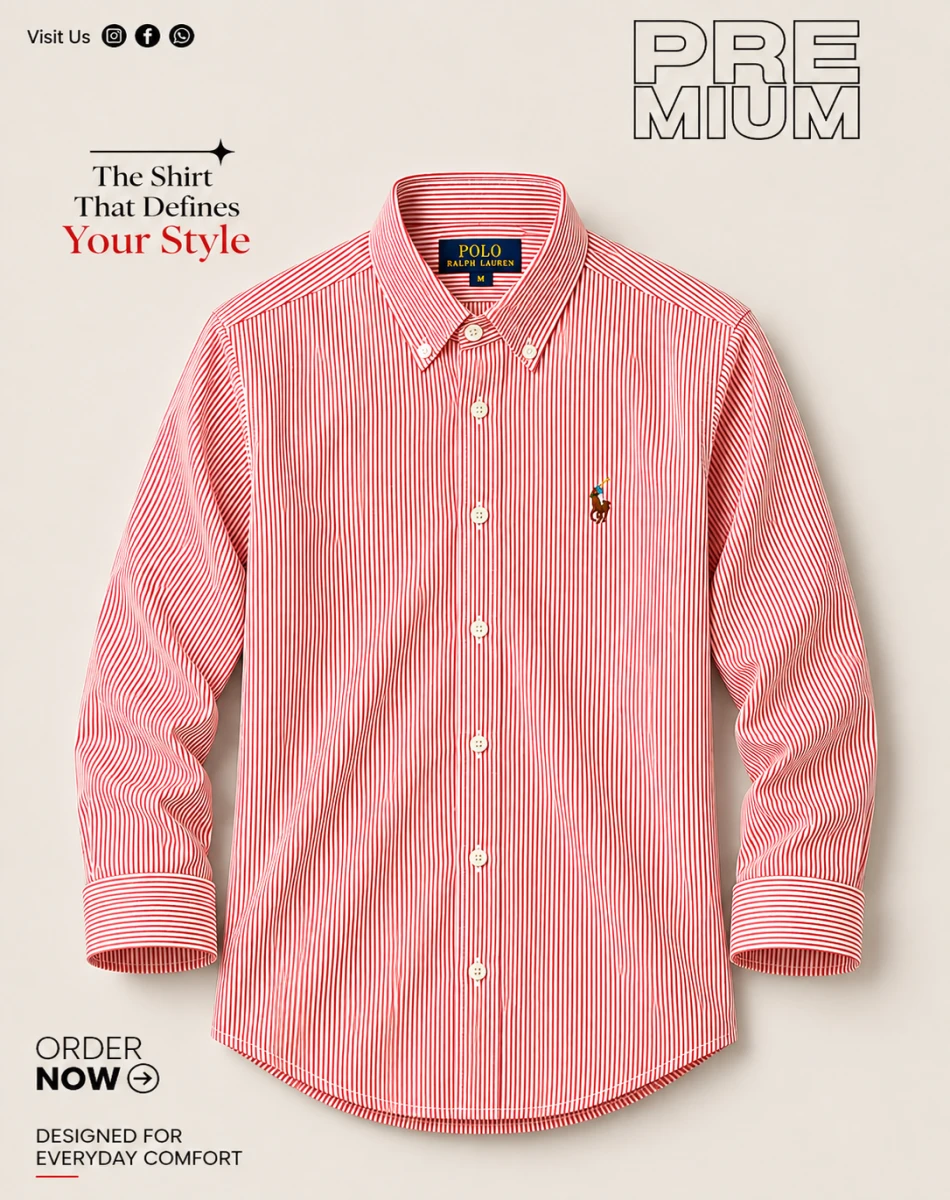 Salmon Stripe Shirt - ST250712