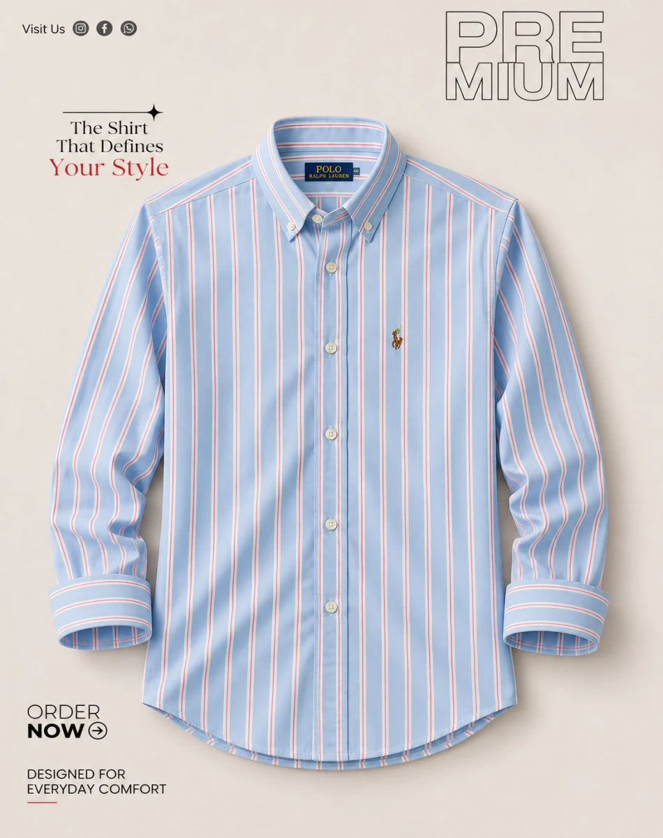 Light Blue with red stripes - ST260214